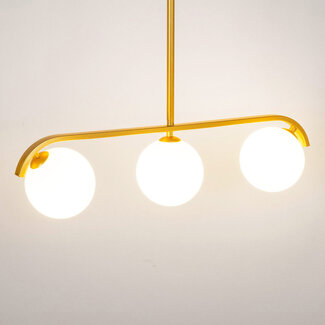 Pendant light Marc with frosted glass, 3-bulb