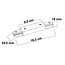 Double-sided centre feed connection block for 1-phase track, black