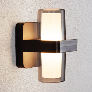 2-bulb outdoor wall light Diona - black