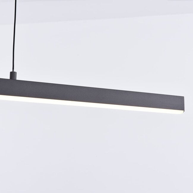 3-step dimmable design pendant light Merle - dark grey with integrated LED