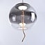3-step dimmable pendant light Vajen - smoked glass with hemp rope