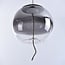 3-step dimmable pendant light Vajen - smoked glass with hemp rope