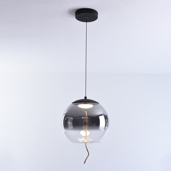 Vajen smoked glass pendant lamp - 3-step dimmable