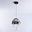 3-step dimmable pendant light Vajen - smoked glass with hemp rope