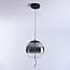 3-step dimmable pendant light Vajen - smoked glass with hemp rope