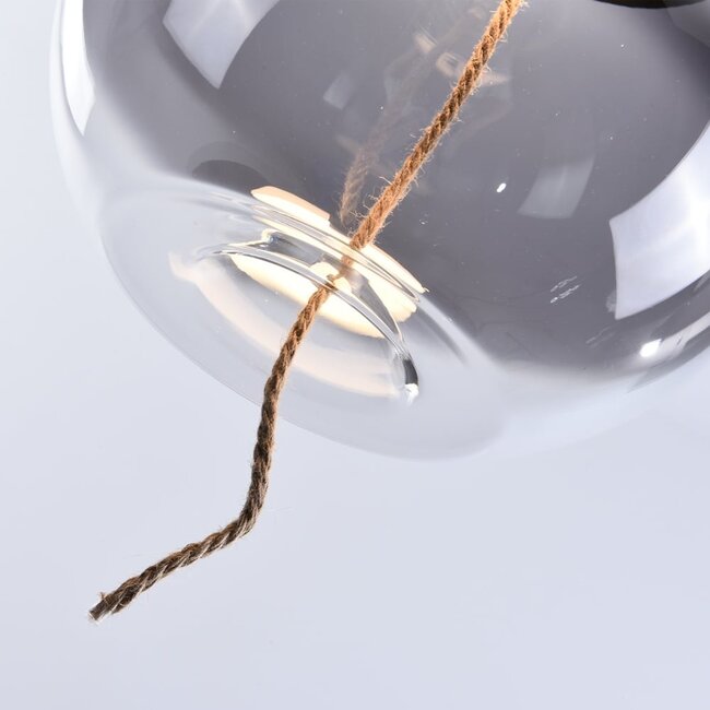 Pendant light with smoked glass Vajen - 3-step dimmable