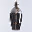 5-light pendant light Nisa - amber and smoked glass with gold
