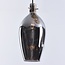 Hanging lamp with amber and smoked glass, 5-bulb - Nisa