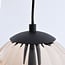 pendant light Maja - amber glass and black