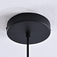 pendant light Maja - amber glass and black