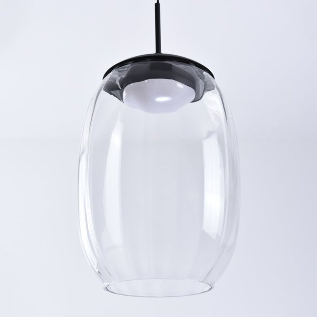 3-step dimmable pendant light Isra - clear glass