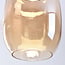 3-step dimmable pendant light Novi - amber glass and black