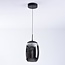 Black pendant light with smoked glass, 3-step dim - Nadine