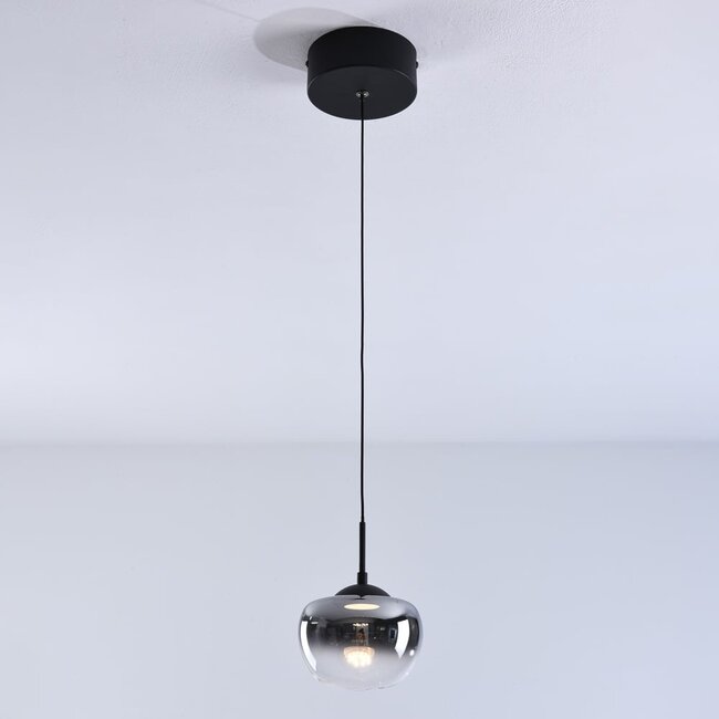 3-step dimmable pendant light Florine - smoked gradient glass