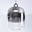 Smoked glass pendant lamp with gradient and 3-step dimmable LEDs - Melody