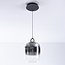 Smoked glass pendant lamp with gradient and 3-step dimmable LEDs - Melody
