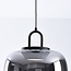 Smoked glass pendant lamp with gradient and 3-step dimmable LEDs - Melody