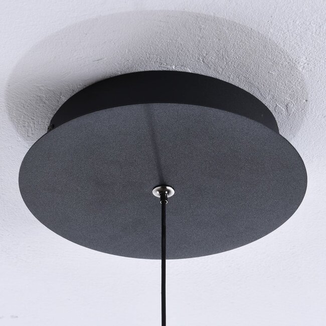 3-step dimmable pendant light Melody - elongated smoked glass