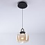 Pendant light Zahra with gradient amber glass and 3-step dim