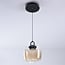 3-step dimmable pendant light Zahra - spherical amber glass