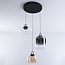 Art Deco hanging lamp with various shapes and colors of glass - Ceylin