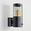 Outdoor wall light Toulon with sensor - stainless steel