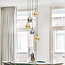 5-light pendant lamp with smoked and amber glass - Lyana
