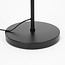 Black floor lamp with smoked glass, 3-bulb - Musta