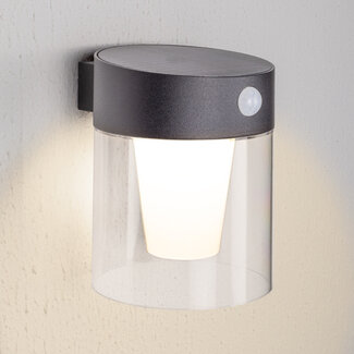 Solar outdoor wall light with sensor - Pim