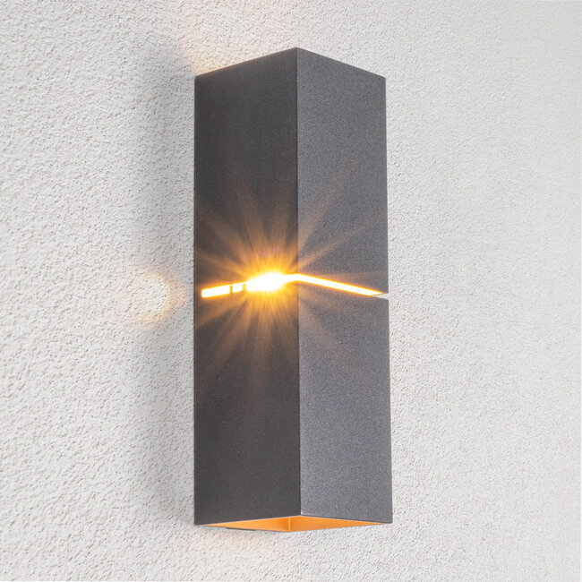 Modern wall lamp black with gold - Zev