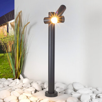 Bollard light Thesa with adjustable spotlight - anthracite