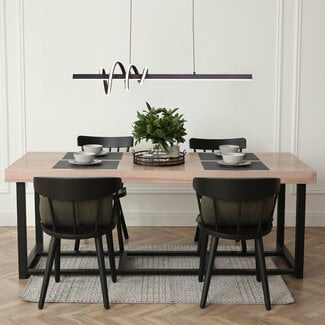 3-step dimmable design pendant light Merle - dark grey with integrated LED