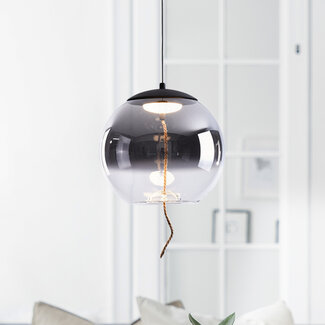 Pendant light with smoked glass Vajen - 3-step dimmable