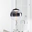 3-step dimmable pendant light Vajen - smoked glass with hemp rope