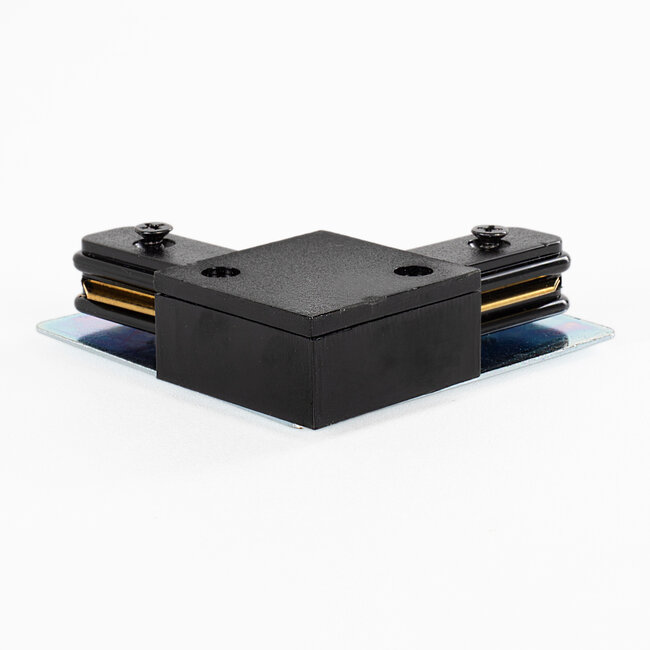 L-connector for single-phase busbar - black