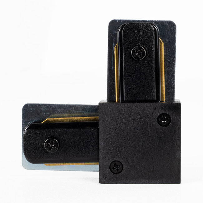 L-connector for single-phase busbar - black