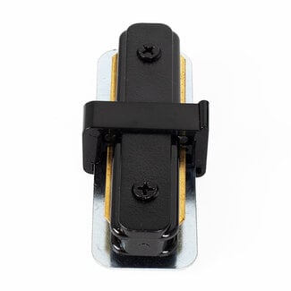 Straight connector for 1-phase track, black