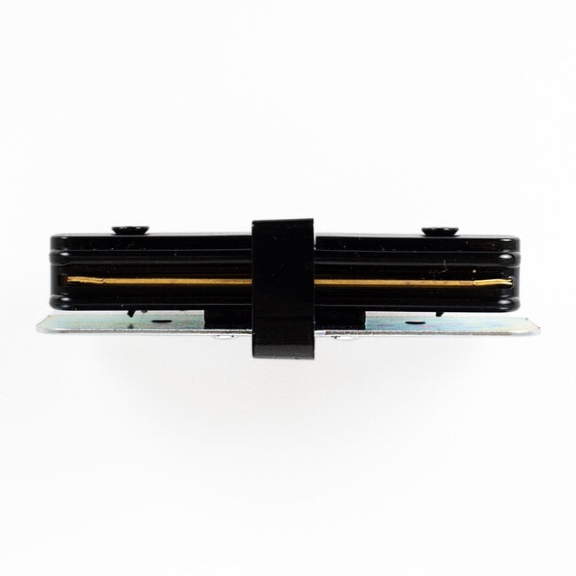 Straight connector for 1-phase track, black
