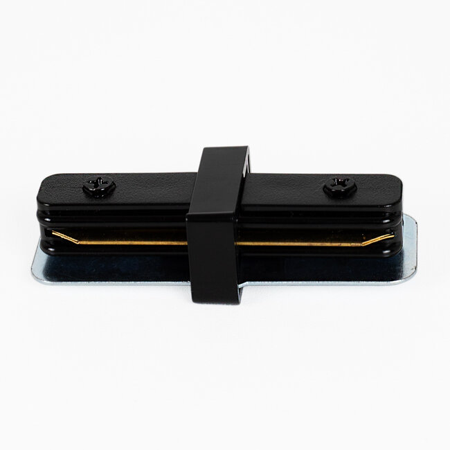 Straight connector for 1-phase track, black