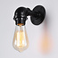 Wall light black with gold - Crane