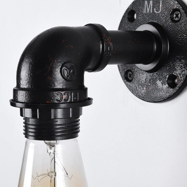 Wall light black with gold - Crane