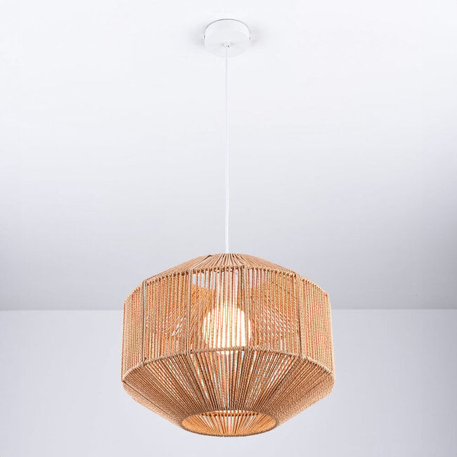Bohemian pendant light Papel - hand-braided rope