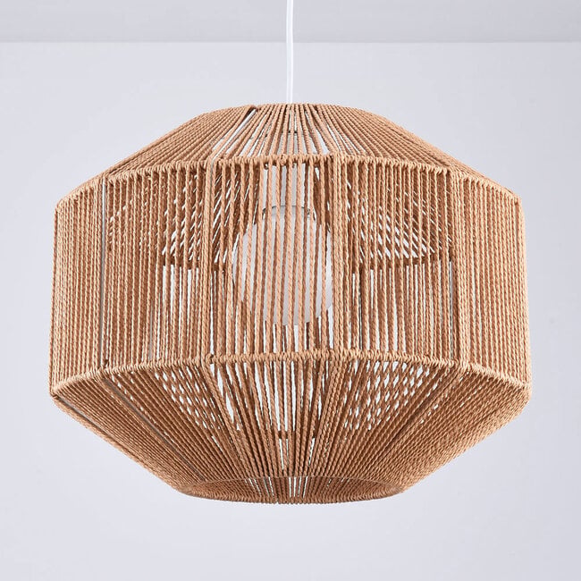 Bohemian pendant light Papel - hand-braided rope
