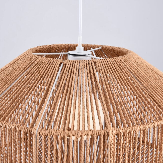 Bohemian pendant light Papel - hand-braided rope