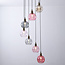 Pendant light with coloured glass, 7-bulb - Liya