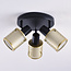 Black and Gold Designer lighting ceiling lamp, 3-light - Gull