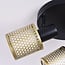 3-light ceiling light Gull - black and gold with honeycomb design