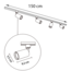 1-phase track system set of 1.5 metres with Jill spotlights, black