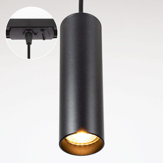 Pendant light cord for 1-phase track lighting system Simon - black
