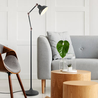 Black adjustable floor lamp - Kyle